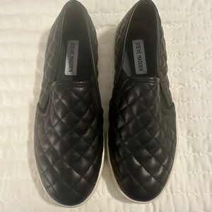Steve Madden Quilted Black Men's Loafers